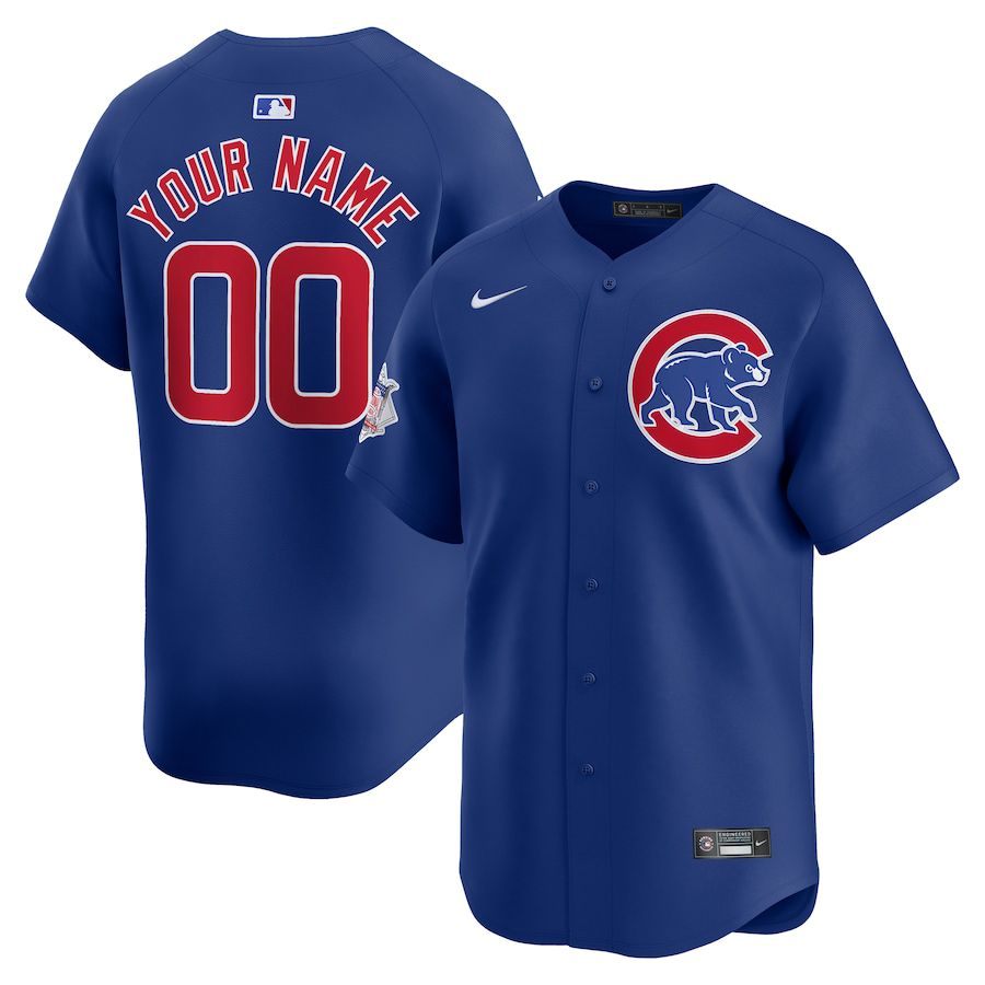 Men Chicago Cubs Nike Royal Alternate Limited Custom MLB Jersey